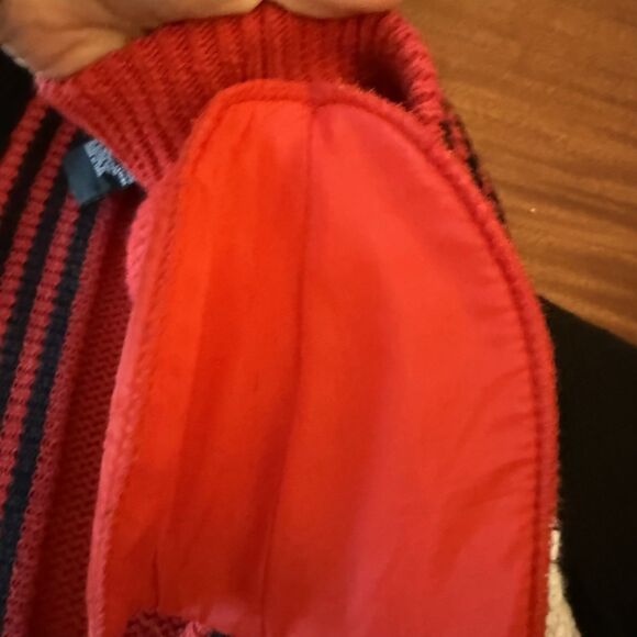 Vintage 1993 I.B. Diffusion Sport Cardigan Sweater – Women’s Small – Red Black - Picture 6 of 7